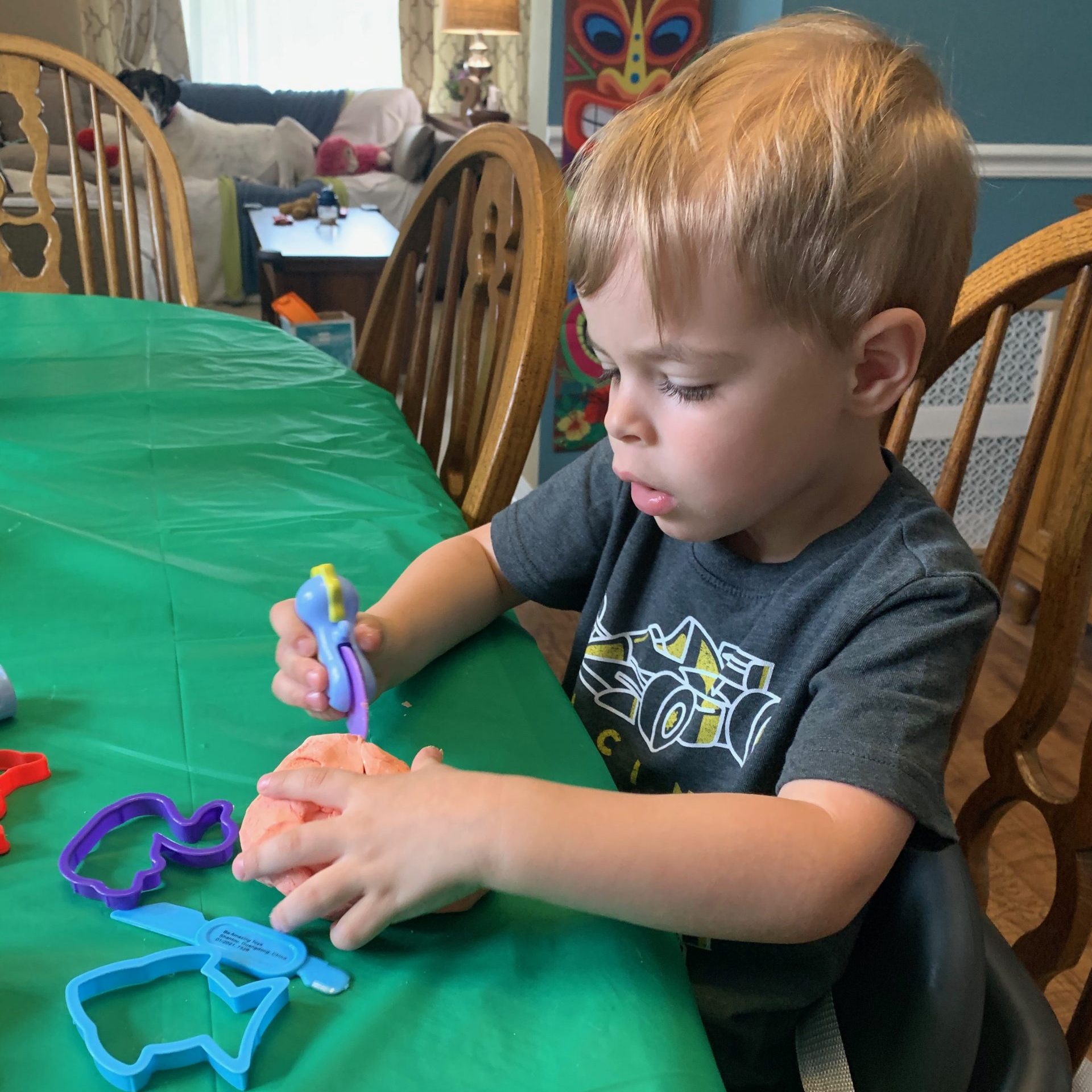 Moon dough activity - One Little Small Blog