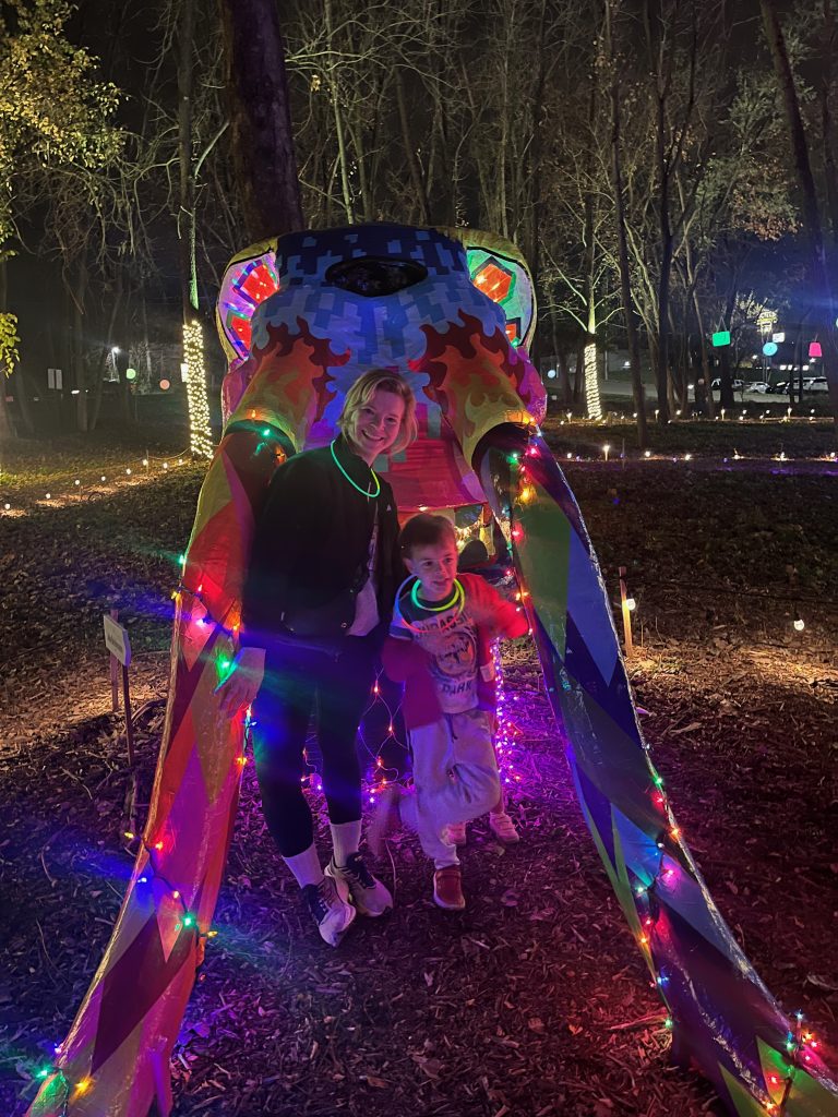 Lighted Forest Walk at The Acres - Cincinnati holiday lights - one little small blog
