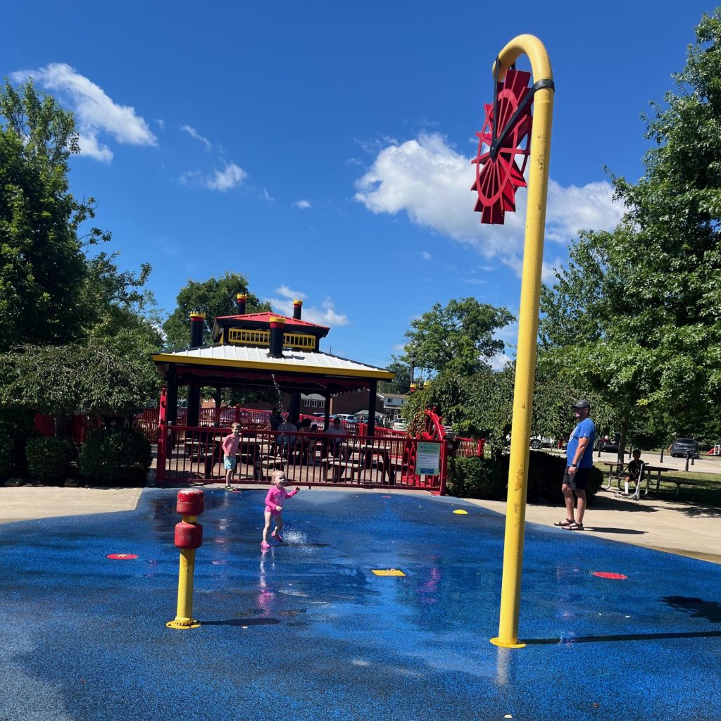 Beech Acres Park Splash Pad - One Little Small Blog - Cincinnati Splash Pads Guide