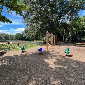 The ride on toys at Dogwood Park in Mariemont - Cincinnati Playgrounds - One Little Small Blog