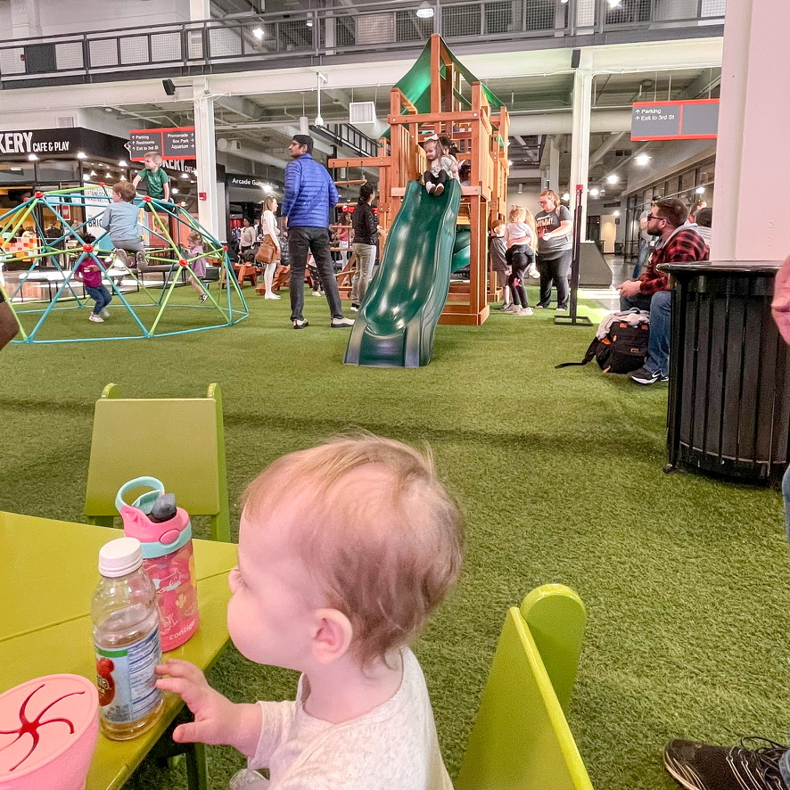 The Backyard play space at Newport on the Levee - Cincinnati Indoor Play Spots - One Little Small Blog