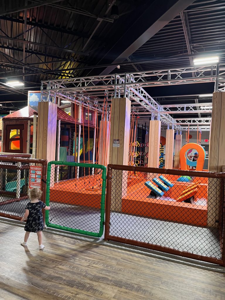 Kid Clubhouse Mason Ninja Obstacle Course - Cincinnati Indoor Play Places - One Little Small Blog